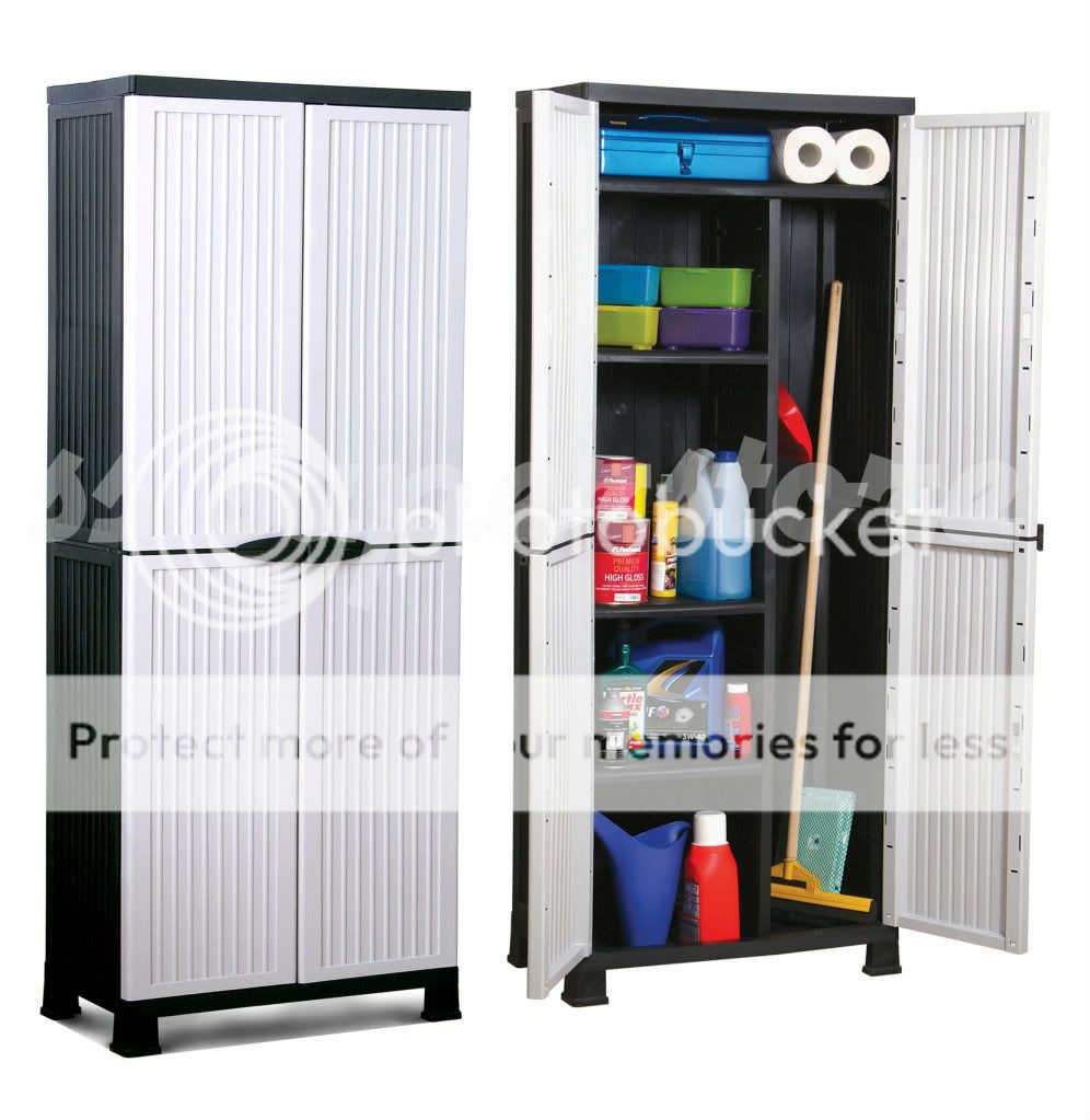 LARGE PLASTIC GARDEN STORAGE UNIT CABINET CHEST WEATHERPROOF LARGE PLASTIC GARDEN STORAGE UNIT CABINET CHEST WEATHERPROOF CUPBOARD SHED TOOL | eBay - LARGE PLASTIC GARDEN STORAGE UNIT CABINET CHEST WEATHERPROOF