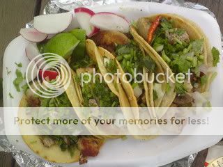 Tripe on Left, Carnitas on Right